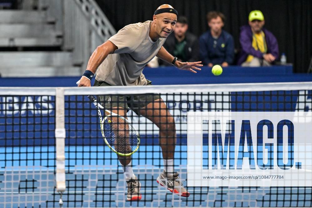 Sadio Doumbia of France pictured in action during the European Open ATP, Tennis Herren tennis tournament in Brussels, on 19 October. This year s edition of the tournament is taking place from 17 to 25 October DAVIDxPINTENS x190303499x