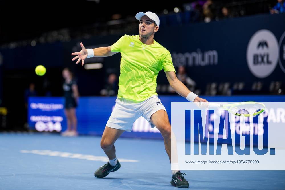 Andrea Guerrieri of Italy pictured in action during the European Open ATP, Tennis Herren tennis tournament in Brussels, on Monday 19 October. This year s edition of the tournament is taking place from 17 to 25 October JASPERxJACOBS x190304988x