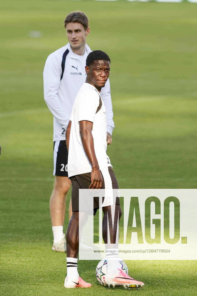 Training session Bodo Glimt Bodo Glimt s Norwegian defender Fredrik Sjovold and Bodo Glimt s Gambian midfielder Assan Sanyang during training of the UEFA Champions League Bodo Glimt against SSC Napoli at Diego Armando Maradona Stadium on October, 19, 2026 in Naples, _BPH0085