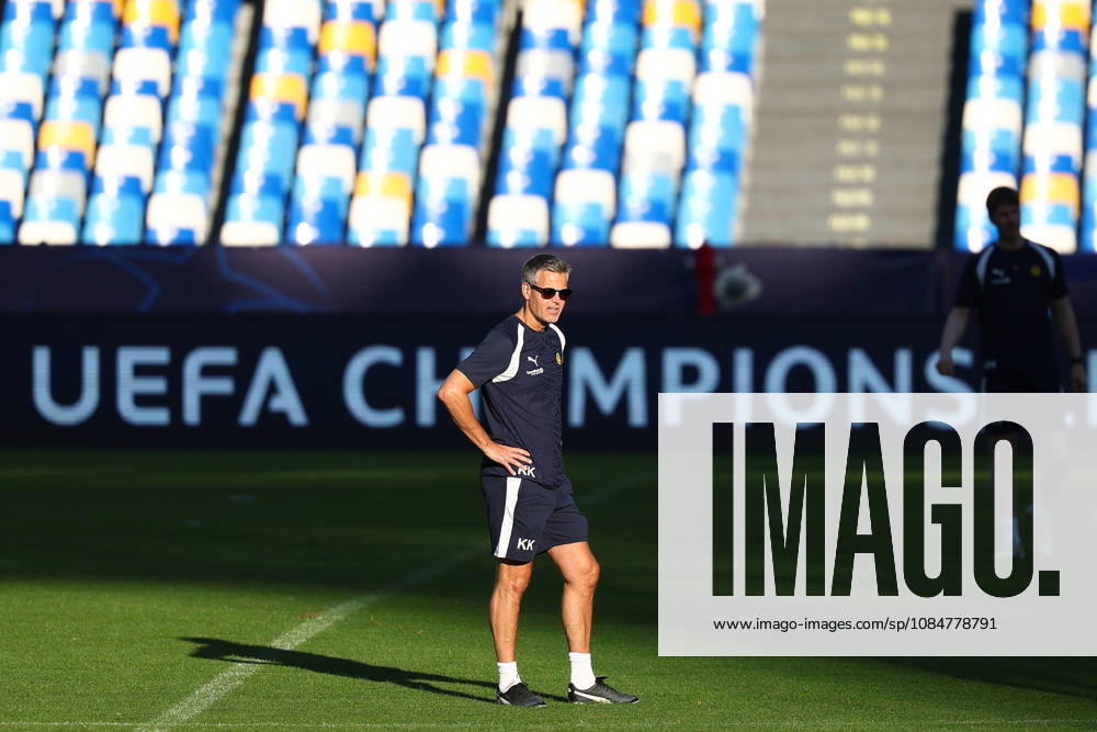 Bodo Glimt s head coach Kjetil Knutsen During the Napoli-Bodo Glimt Champions League , Bodø Glimt training sessionat the Diego Armando Maradona Stadium on October 19, 2026.
