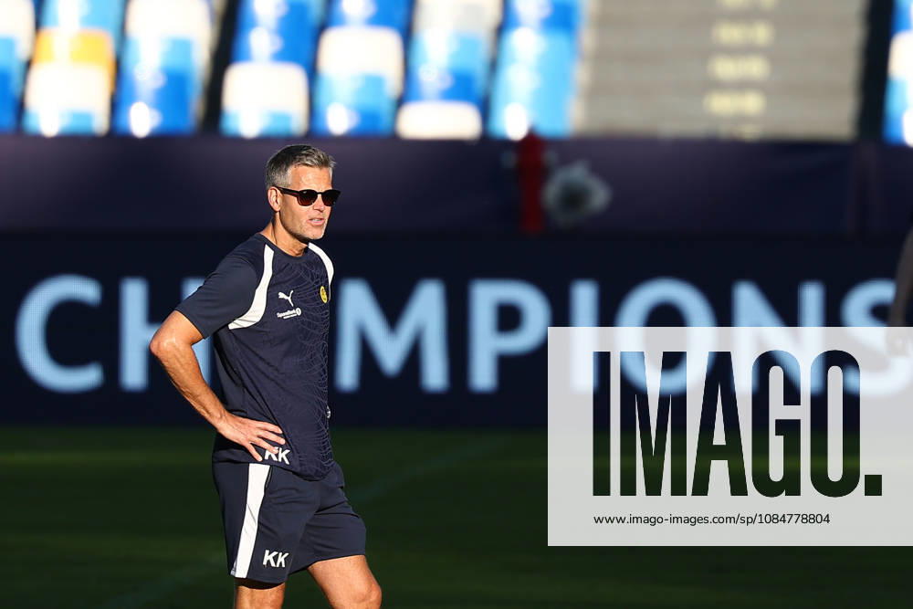 Bodo Glimt s head coach Kjetil Knutsen During the Napoli-Bodo Glimt Champions League , Bodø Glimt training sessionat the Diego Armando Maradona Stadium on October 19, 2026.