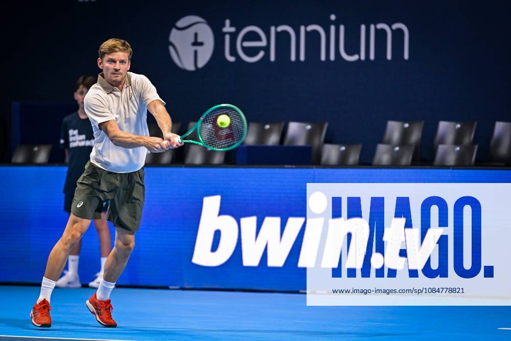 David Goffin of Belgium pictured in action during the European Open ATP, Tennis Herren tennis tournament in Brussels, on 19 October. This year s edition of the tournament is taking place from 17 to 25 October DAVIDxPINTENS x190308605x