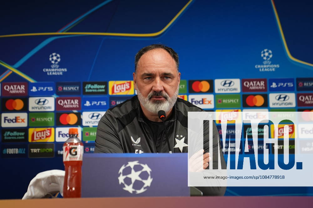 Ahead of Fenerbahce v Slavia Prague - UEFA Champions League ISTANBUL, TURKIYE - OCTOBER 19 : Slavia Prague Head Coach Jindrich Trpisovsky attends a press conference, PK, Pressekonferenz at Chobani Stadium ahead of the UEFA Champions League matchday 3 fixture against Fenerbahce on October 19, 2026 in Istanbul, Turkiye. Beyza Comert Anadolu Istanbul Turkey. Editorial use only. Please get in touch for any other usage.