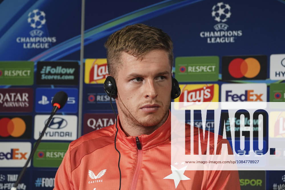 Ahead of Fenerbahce v Slavia Prague - UEFA Champions League ISTANBUL, TURKIYE - OCTOBER 19 : Slavia Prague s player David Zima attends a press conference, PK, Pressekonferenz at Chobani Stadium ahead of the UEFA Champions League matchday 3 fixture against Fenerbahce on October 19, 2026 in Istanbul, Turkiye. Beyza Comert Anadolu Istanbul Turkey. Editorial use only. Please get in touch for any other usage.