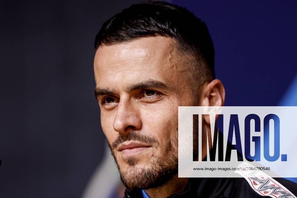 , Estadio do Dragao , season 2026 2027 , UEFA Champions League football , press conference, PK, Pressekonferenz PSV , Picture shows PSV Player Filip Kostic during the press conference Press conference and training PSV x208819911x