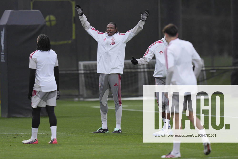 Liverpool Training, Champions League Jérémy Jacquet of Liverpool FC jokes with his teammates during the Liverpool Training Session ahead of the UEFA Champions League Matchday 3 v Villarreal CF, AXA Training Centre, Liverpool, United Kingdom on 19 October 2026 Credit: Steve Flynn Every Second Media Editorial use only. All images are copyright Every Second Media Limited. No images may be reproduced without prior permission.
