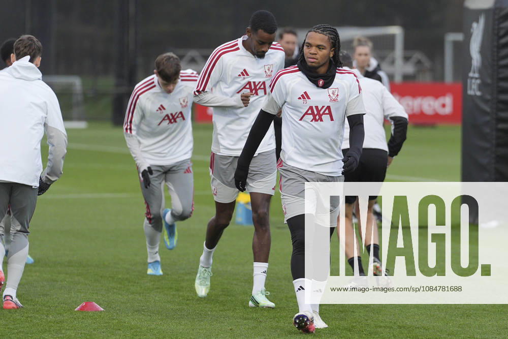 Liverpool Training, Champions League Rio Ngumoha of Liverpool FC warms up during the Liverpool Training Session ahead of the UEFA Champions League Matchday 3 v Villarreal CF, AXA Training Centre, Liverpool, United Kingdom on 19 October 2026 Credit: Steve Flynn Every Second Media Editorial use only. All images are copyright Every Second Media Limited. No images may be reproduced without prior permission.