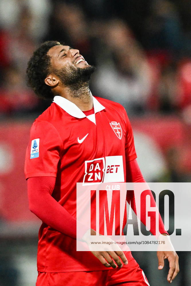 Gustavo Varela of AC Monza react during the Serie A soccer match between AC Monza and Cagliari Calcio the Brianteo Stadium in Monza, north Italy - October 19, 2026. - Soccer.