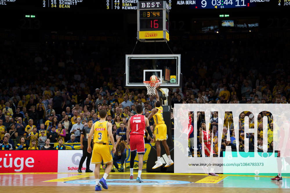 Im Bild: Sima, Alba Berlin, 77, erster Treffer 19.10.2026, Alba Berlin - BMA365 Bamberg Baskets, BBL-Pokal Achtelfinale, Basketball, Saison 2026 27, Uber Arena