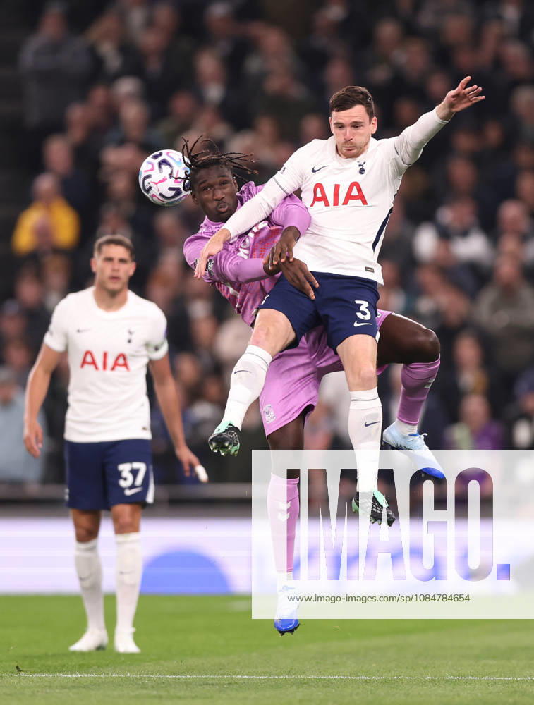 London, England, 19th October 2026. Sidiki Cherif of Coventry City tussles with Andrew Robertson of Tottenham during the Tottenham Hotspur vs Coventry City Premier League match at the Tottenham Hotspur Stadium, London. Picture credit should read: David Klein Sportimage . SPI_016_DK_Spurs_Cov SPI-5085-0018