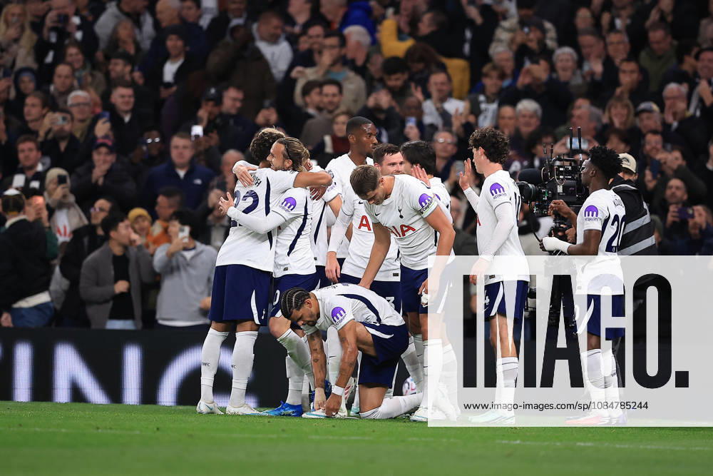 Tottenham Hotspur v Coventry City, Premier League GOAL CELEBRATION Tottenham Hotspur Midfielder James Maddison 10 makes it 1-0 during the Premier League match between Tottenham Hotspur and Coventry City at Tottenham Hotspur Stadium, London, UK on 19 October 2026. London Tottenham Hotspur Stadium London UK Editorial use only DataCo restrictions apply See www.football-dataco.com ,