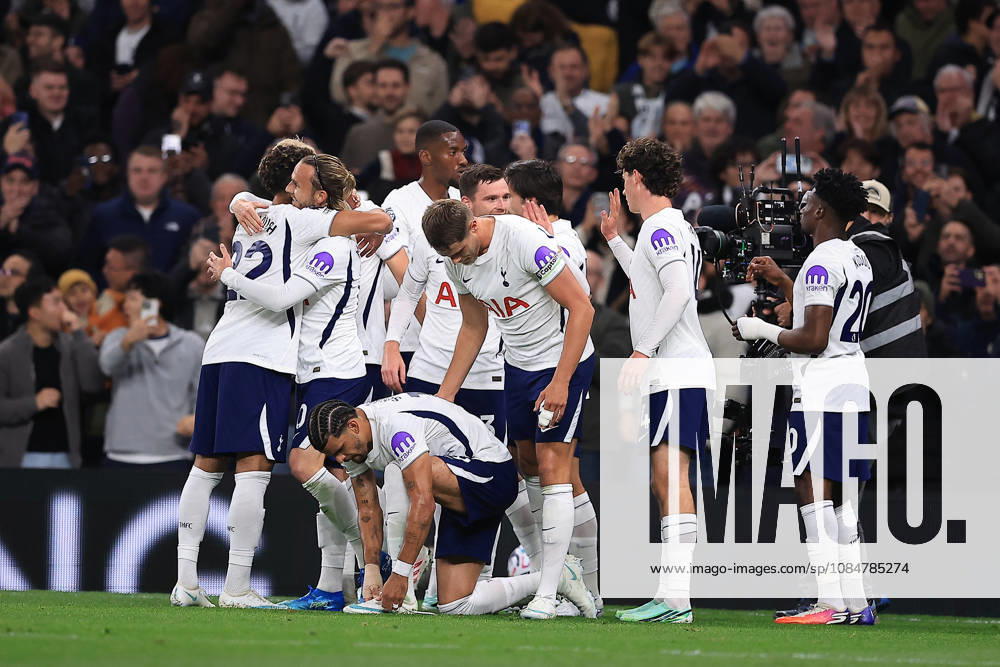 Tottenham Hotspur v Coventry City, Premier League GOAL CELEBRATION Tottenham Hotspur Midfielder James Maddison 10 makes it 1-0 during the Premier League match between Tottenham Hotspur and Coventry City at Tottenham Hotspur Stadium, London, UK on 19 October 2026. London Tottenham Hotspur Stadium London UK Editorial use only DataCo restrictions apply See www.football-dataco.com ,