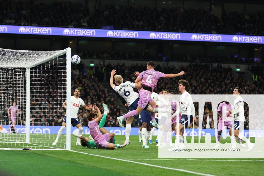 Bobby Thomas of Coventry City heads the ball. Tottenham Hotspur v Coventry City, Premier League, Football, Tottenham Hotspur Stadium, London, UK - 19 Oct 2026London Tottenham Hotspur Stadium United Kingdom
