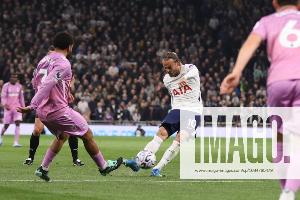 Tottenham Hotspur v Coventry City 19 October 2026 London - Premier League Football - Tottenham Hotspur v Coventry City - James Maddison of Tottenham Hotspur scores the opening goal - (Photo by Jacques Feeney) London UK