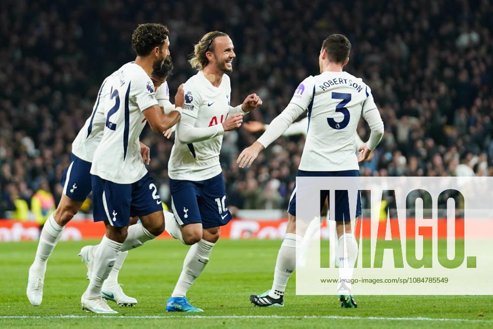Tottenham Hotspur v Coventry City, Premier League James Maddison of Tottenham Hotspur celebrating his goal to make it 1-0 during the Tottenham Hotspur v Coventry City Premier League match at the Tottenham Hotspur Stadium, London, England on 19 October 2026 Credit: Dylan Hepworth Every Second Media Editorial use only. All images are copyright Every Second Media Limited. No images may be reproduced without prior permission. All rights reserved. Premier League and Football League images are subject to licensing agreements with Football DataCo Limited. see https: www.football-dataco.com
