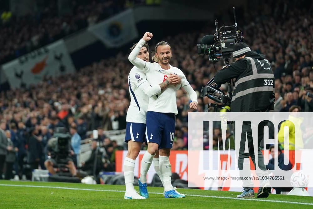 Tottenham Hotspur v Coventry City, Premier League James Maddison of Tottenham Hotspur celebrating his goal to make it 1-0 during the Tottenham Hotspur v Coventry City Premier League match at the Tottenham Hotspur Stadium, London, England on 19 October 2026 Credit: Dylan Hepworth Every Second Media Editorial use only. All images are copyright Every Second Media Limited. No images may be reproduced without prior permission. All rights reserved. Premier League and Football League images are subject to licensing agreements with Football DataCo Limited. see https: www.football-dataco.com