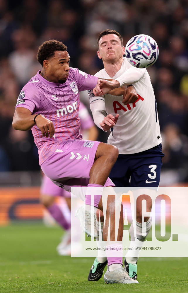 London, England, 19th October 2026. Milan van Ewijk of Coventry City tussles with Andrew Robertson of Tottenham during the Tottenham Hotspur vs Coventry City Premier League match at the Tottenham Hotspur Stadium, London. Picture credit should read: David Klein Sportimage . SPI_037_DK_Spurs_Cov SPI-5085-0039