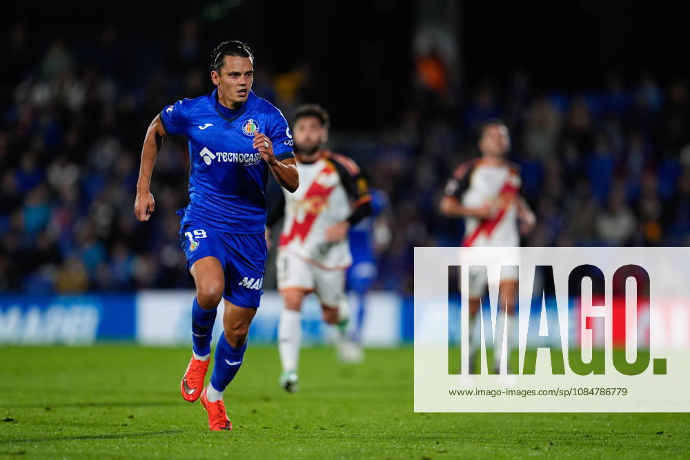 Enes Unal of Getafe CF runs during the Spanish League, LaLiga EA Sports, football match between Getafe CF and Rayo Vallecano at Coliseum de Getafe stadium on October 19, 2026, in Getafe, Spain. Getafe CF V Rayo Vallecano - LaLiga EA Sports - ZUMAa181 20261019_zaa_a181_035
