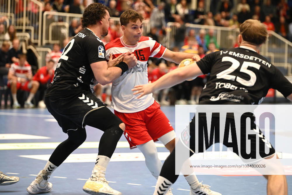Nils Homscheid TuSEM Essen - TV Emsdetten 19.10.2026 Nils Homscheid (TuSEM Essen), 2. Handball Bundesliga TuSEM Essen - TV Emsdetten am 19. Oktober 2026 in der Sporthalle am Hallo, Essen. Endstand: 32:25 vor 2.132 Zuschauer.