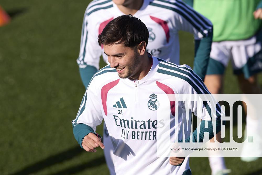Brahim Diaz (Real Madrid CF) is seen in action during a training session on the eve of the UEFA Champions League 2026 2027 match between Real Madrid CF and RB Leipzig..Real Madrid CF is holding its final training session ahead of its third UEFA Champions League game. Madrid Spain - ZUMAs197 20261020_aaa_s197_007