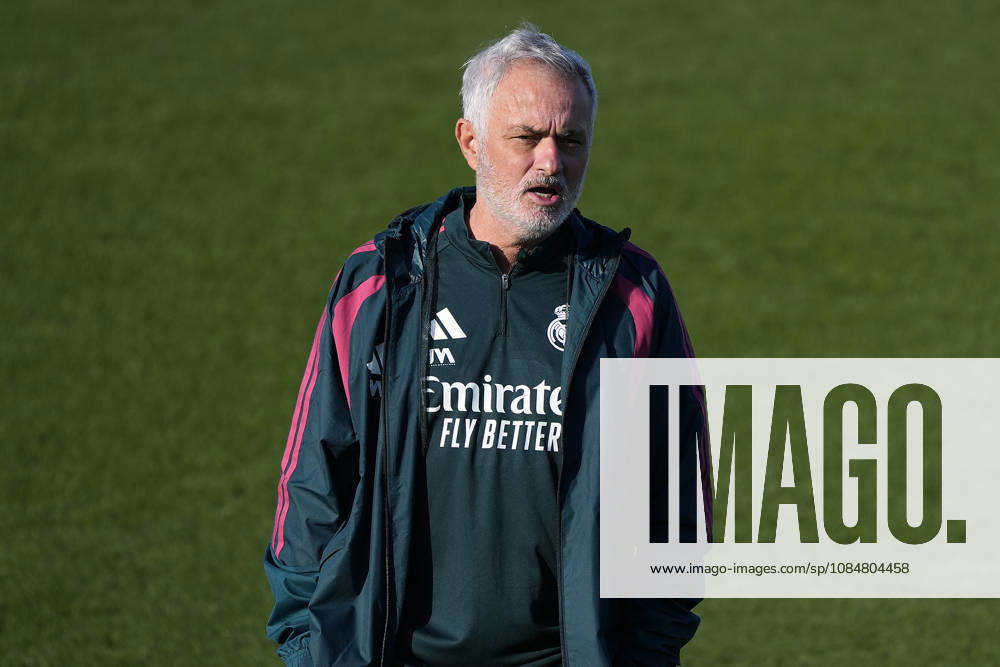 REAL MADRID CF v RB LEIPZIG. CHAMPIONS LEAGUE 2026 2027. ROUND 3. Real Madrid CF s coach Jose Mourinho during training session prior to the Champions League round 3 match against RB Leipzig. October 20 2026. (ALTERPHOTOS Acero) MadridSpain