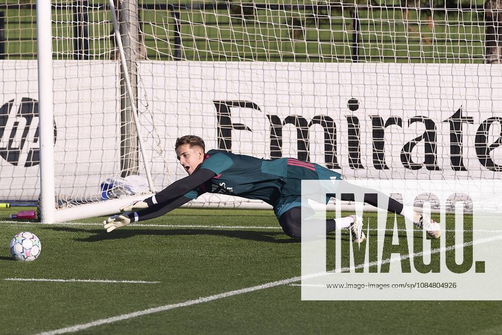 UEFA Champions League 2026 2027 - Real Madrid CF training session in Madrid, Spain - 20 Oct 2026 Sergio Mestre (Real Madrid CF) is seen in action during a training session on the eve of the UEFA Champions League 2026 2027 match between Real Madrid CF and RB Leipzig. Real Madrid CF is holding its final training session ahead of its third UEFA Champions League game. Madrid Spain