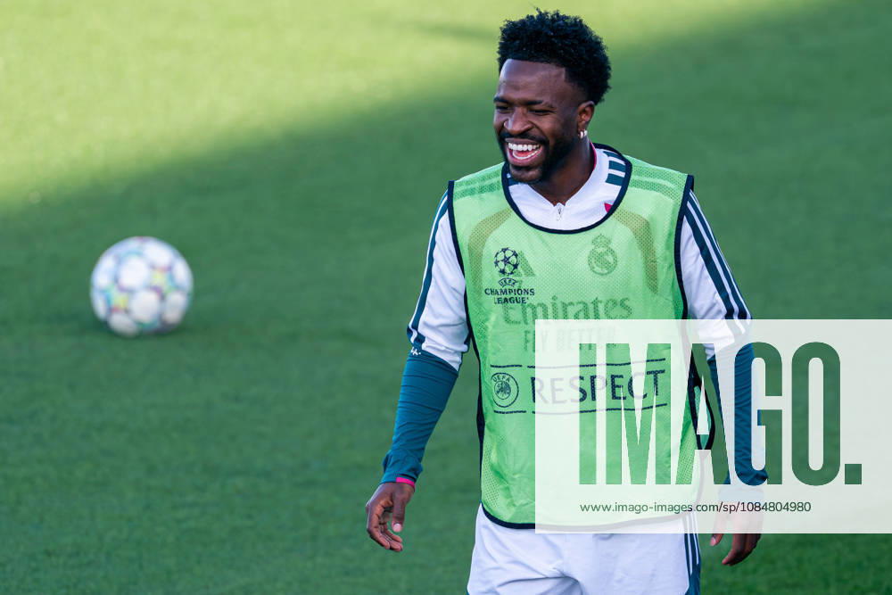 IPA89946305 - MADRID, SPAIN - OCTOBER 20: Vinicius Junior of Real Madrid CF during training on the day before Matchday 3 of the 2026 27 UEFA Champions League group stage at Ciudad Real Madrid on October 20, 2026, in Madrid, Spain. during Real Madrid - Training and press conference, PK, Pressekonferenz a UEFA Champions League soccer match in Madrid, Spain, on October 20, 2026