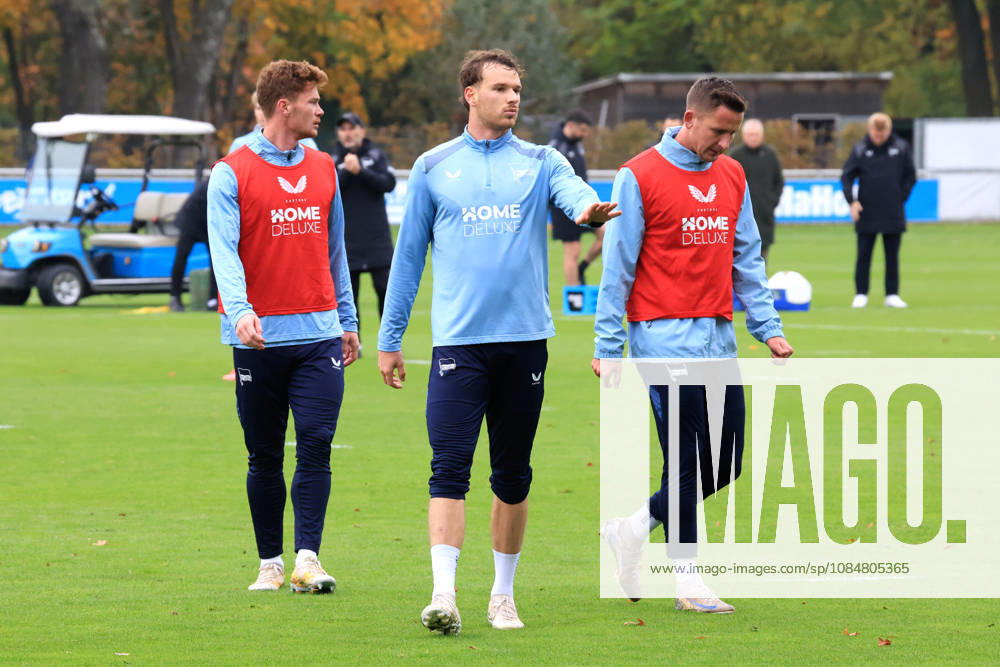 DEU GER, Fussball , 2.Fussballbundesliga, Saison 2026 2027, Sportforum, Hertha BSC, Training Sebastian Groenning ( Hertha BSC Berlin 17 ), Pascal Klemens ( Hertha BSC Berlin 41 ), Paul Seguin ( Hertha BSC Berlin 30 ) 2. Liga: DFB DFL regulations prohibit any use of photographs as image sequences and or quasi-video) nordphoto GmbH Engler Berlin Sportforum Berlin Deutschland