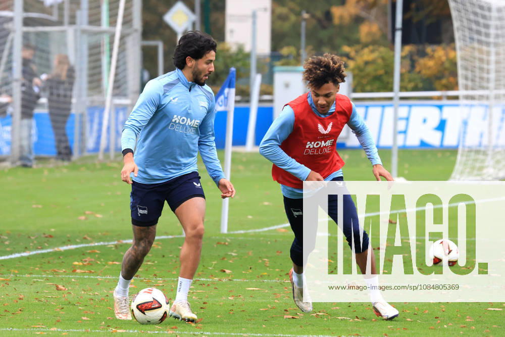 DEU GER, Fussball , 2.Fussballbundesliga, Saison 2026 2027, Sportforum, Hertha BSC, Training Oluwaseum Victor Adewumi ( Hertha BSC Berlin 19 ), Kevin Sessa ( Hertha BSC Berlin 8 ) 2. Liga: DFB DFL regulations prohibit any use of photographs as image sequences and or quasi-video) nordphoto GmbH Engler Berlin Sportforum Berlin Deutschland