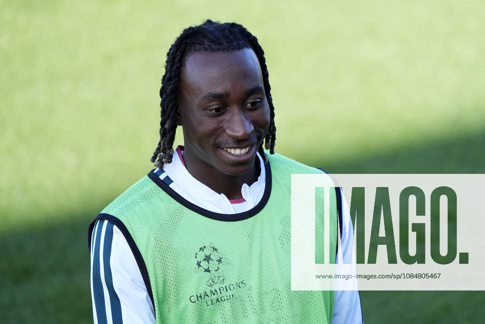 Real Madrid CF s Yan Diomande during training session prior to the Champions League round 3 match against RB Leipzig. October 20 2026. (20261020220)