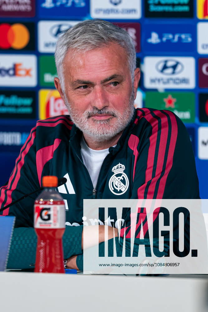 SOCCER - UEFA Champions League - Real Madrid - Training and press conference, PK, Pressekonferenz Photo by IPA ABACAPRESS.COM89948958 - MADRID, SPAIN - OCTOBER 20: Jose Mourinho, head coach of Real Madrid CF, speaks during the press conference on the day before Matchday 3 of the 2026 27 UEFA Champions League group stage at Ciudad Real Madrid on October 20, 2026, in Madrid, Spain. during Real Madrid - Training and Press Conference, a UEFA Champions League soccer match in Madrid, Spain, on October 20, 2026 Madrid Spain