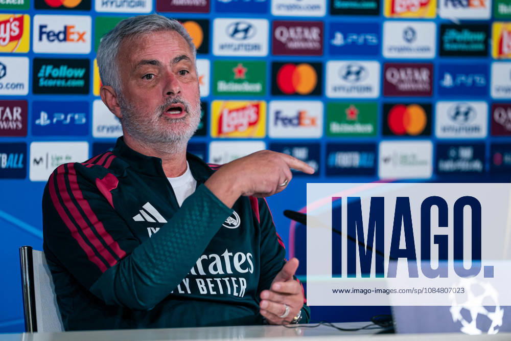 SOCCER - UEFA Champions League - Real Madrid - Training and press conference, PK, Pressekonferenz Photo by IPA ABACAPRESS.COM89948961 - MADRID, SPAIN - OCTOBER 20: Jose Mourinho, head coach of Real Madrid CF, speaks during the press conference on the day before Matchday 3 of the 2026 27 UEFA Champions League group stage at Ciudad Real Madrid on October 20, 2026, in Madrid, Spain. during Real Madrid - Training and Press Conference, a UEFA Champions League soccer match in Madrid, Spain, on October 20, 2026 Madrid Spain