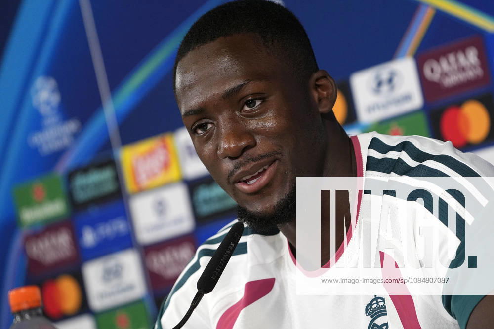 Real Madrid CF s Ibrahima Konate in press conference, PK, Pressekonferenz after raining session prior to the Champions League round 3 match against RB Leipzig. October 20 2026. (20261020327)