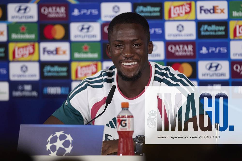 Ibrahima Konate (Real Madrid CF) attends a press conference, PK, Pressekonferenz on the eve of the UEFA Champions League 2026 2027 match between Real Madrid CF and RB Leipzig..Real Madrid CF is holding a press conference ahead of its third UEFA Champions League game. Madrid Spain - ZUMAs197 20261020_aaa_s197_071