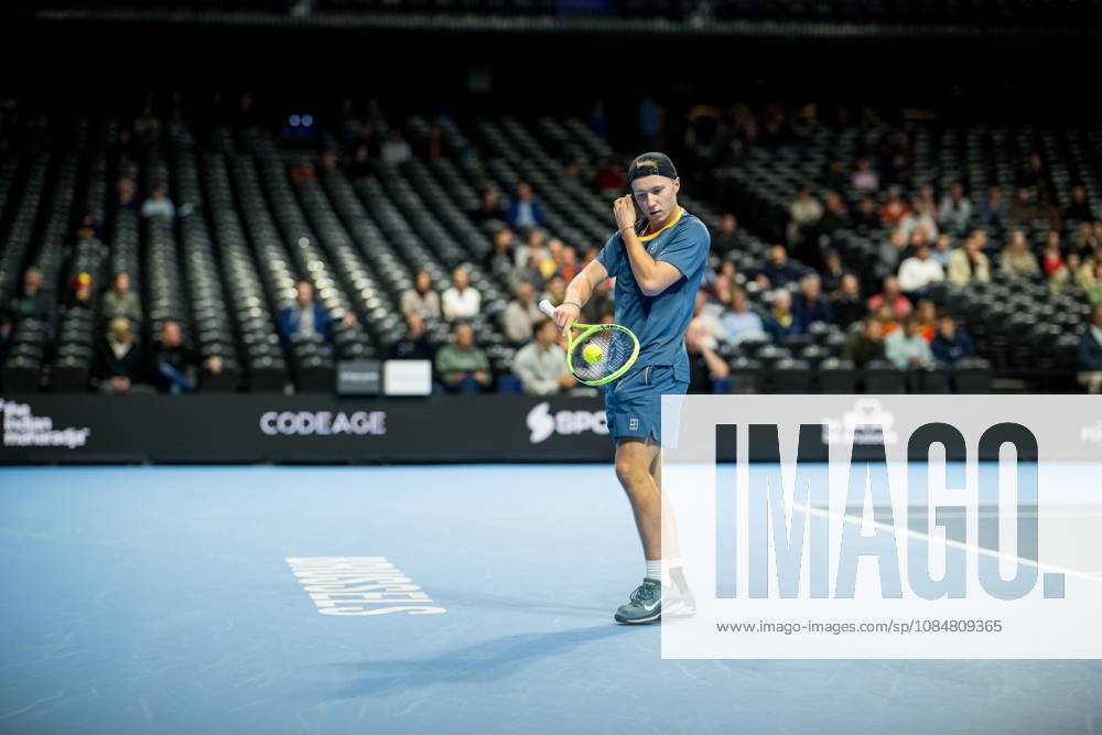 Max Schoenhaus of Germany pictured in action during the European Open ATP, Tennis Herren tennis tournament in Brussels, on Tuesday 20 October. This year s edition of the tournament is taking place from 17 to 25 October JASPERxJACOBS x190378624x