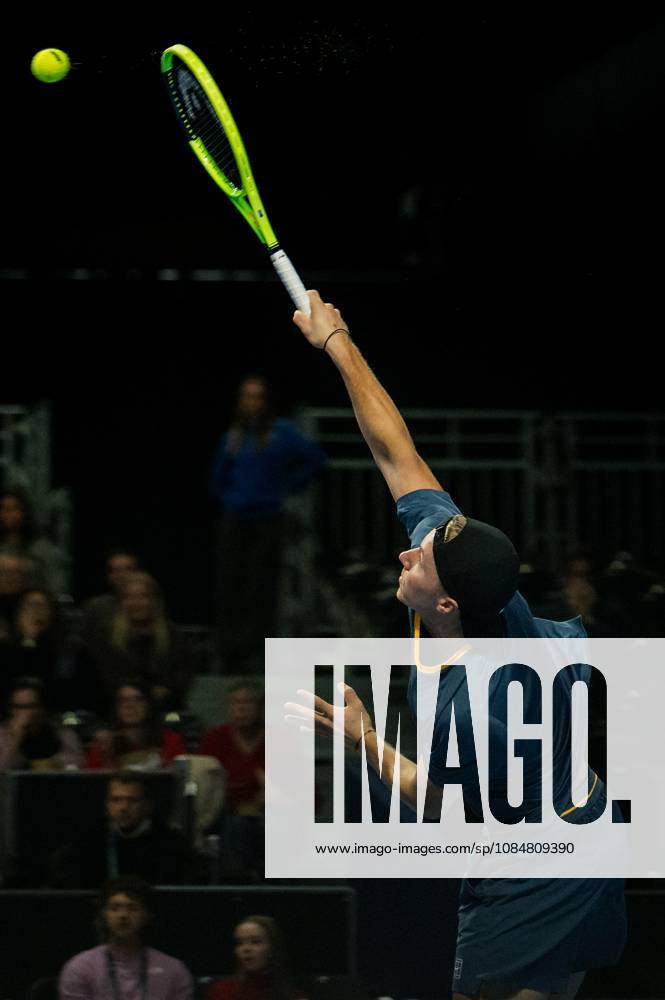 Max Schoenhaus of Germany pictured in action during the European Open ATP, Tennis Herren tennis tournament in Brussels, on Tuesday 20 October. This year s edition of the tournament is taking place from 17 to 25 October JASPERxJACOBS x190378666x