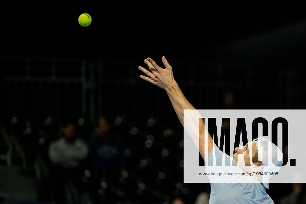 Tallon Griekspoor of the Netherlands pictured in action during the European Open ATP, Tennis Herren tennis tournament in Brussels, on Tuesday 20 October. This year s edition of the tournament is taking place from 17 to 25 October JASPERxJACOBS x190378732x