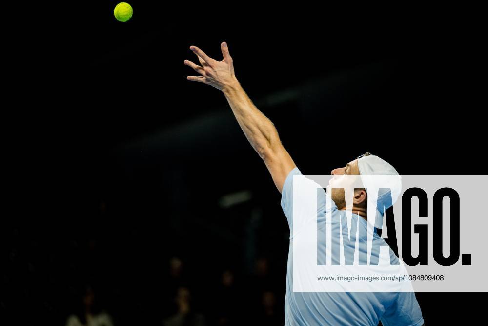 Tallon Griekspoor of the Netherlands pictured in action during the European Open ATP, Tennis Herren tennis tournament in Brussels, on Tuesday 20 October. This year s edition of the tournament is taking place from 17 to 25 October JASPERxJACOBS x190378744x