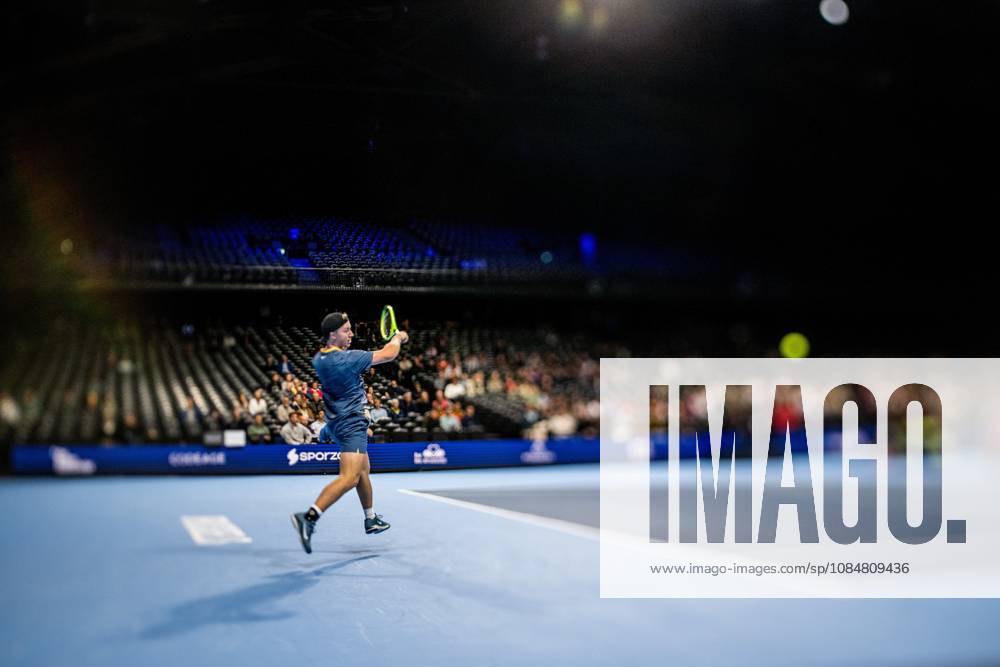 Max Schoenhaus of Germany pictured in action during the European Open ATP, Tennis Herren tennis tournament in Brussels, on Tuesday 20 October. This year s edition of the tournament is taking place from 17 to 25 October JASPERxJACOBS x190378856x