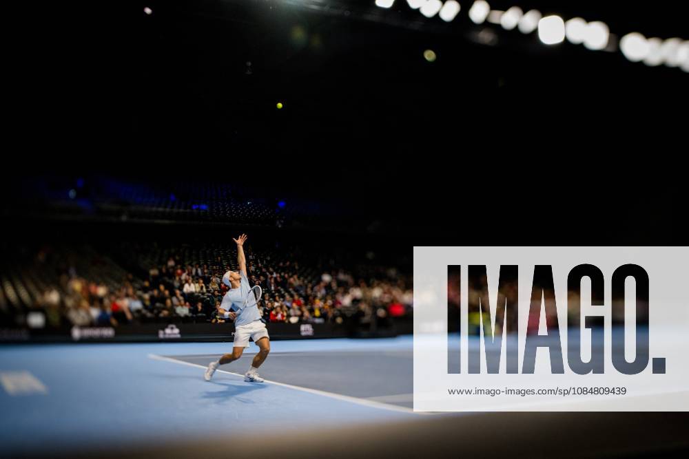 Tallon Griekspoor of the Netherlands pictured in action during the European Open ATP, Tennis Herren tennis tournament in Brussels, on Tuesday 20 October. This year s edition of the tournament is taking place from 17 to 25 October JASPERxJACOBS x190378889x