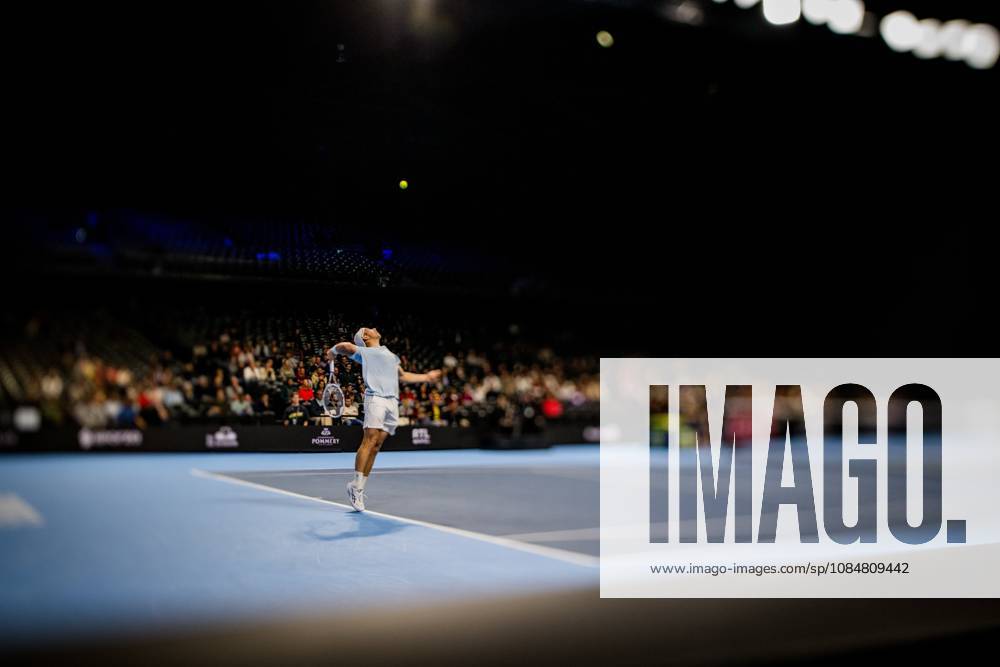 Tallon Griekspoor of the Netherlands pictured in action during the European Open ATP, Tennis Herren tennis tournament in Brussels, on Tuesday 20 October. This year s edition of the tournament is taking place from 17 to 25 October JASPERxJACOBS x190378913x