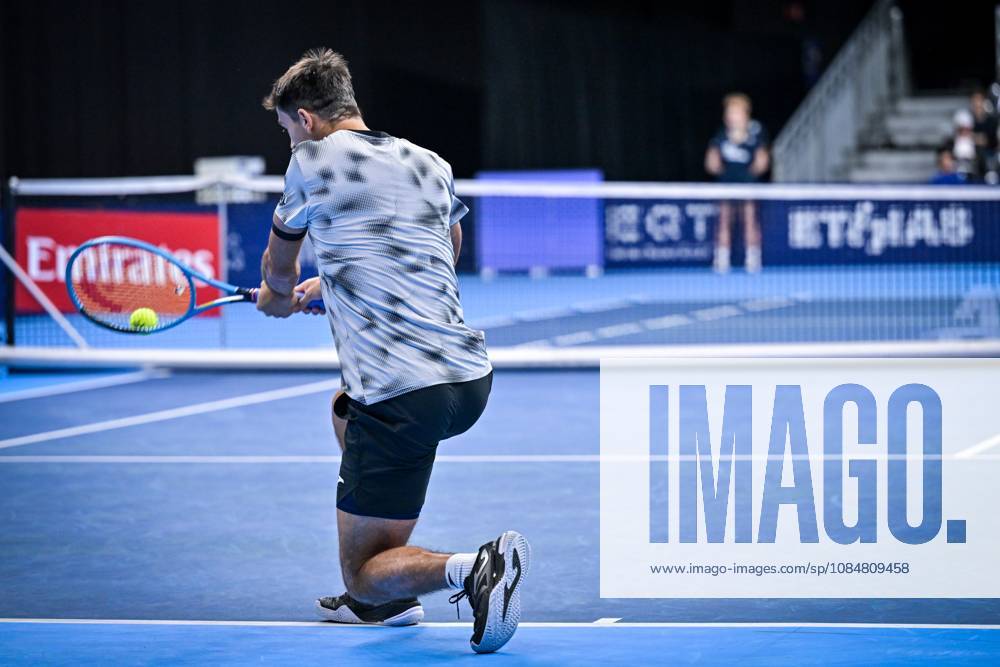 Mariano Navone of Argentina pictured in action during the European Open ATP, Tennis Herren tennis tournament in Brussels, on 20 October. This year s edition of the tournament is taking place from 17 to 25 October DAVIDxPINTENS x190379504x