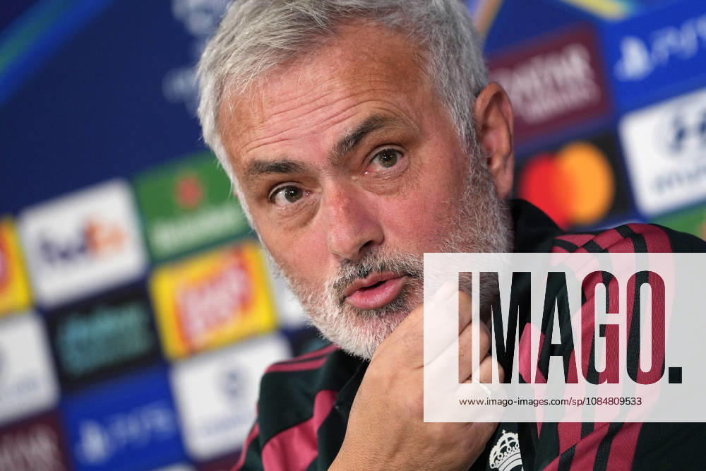 REAL MADRID CF v RB LEIPZIG. CHAMPIONS LEAGUE 2026 2027. ROUND 3. Real Madrid CF s coach Jose Mourinho in press conference, PK, Pressekonferenz after raining session prior to the Champions League round 3 match against RB Leipzig. October 20 2026. (ALTERPHOTOS Acero) MadridSpain