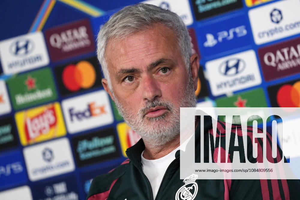 REAL MADRID CF v RB LEIPZIG. CHAMPIONS LEAGUE 2026 2027. ROUND 3. Real Madrid CF s coach Jose Mourinho in press conference, PK, Pressekonferenz after raining session prior to the Champions League round 3 match against RB Leipzig. October 20 2026. (ALTERPHOTOS Acero) MadridSpain