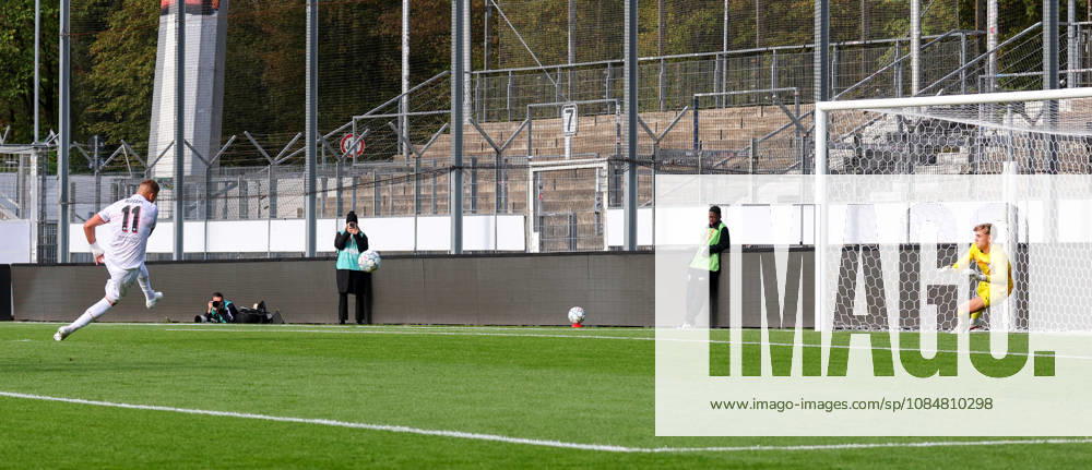 Stuttgart, Fußball U19 Champions League, Saison 2026 2027, U19 YouthLeague VfB Stuttgart vs. Atletico Madrid, 1:1 Tor, Torschütze Enis Redzepi (VfB)