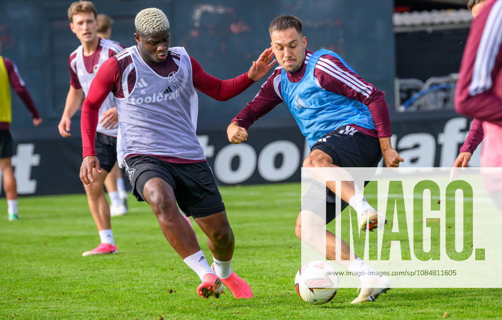 Fussball - 2. Fussball - Bundesliga - Saison 2026 2027 - 1. FC Nürnberg Nuernberg FCN ( Club ) - Training - Sportfoto Zink - - Mikayil Faye (15, 1. FC Nürnberg FCN ) Julian Justvan (10, 1. FC Nürnberg FCN )