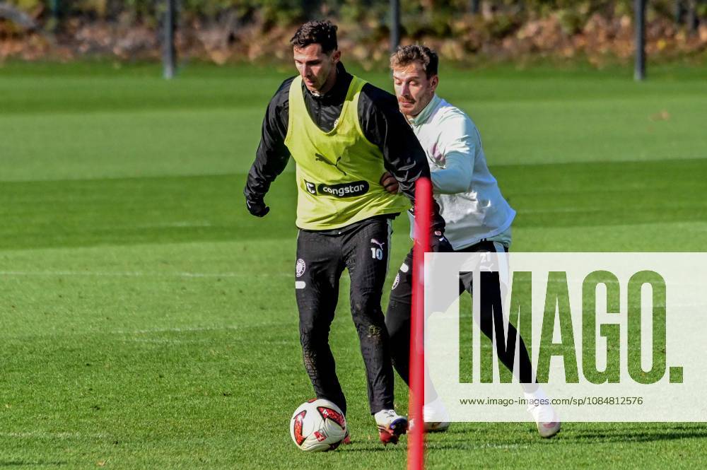 Branimir Hrgota Lars Ritzka ( Pauli ) Deutschland , Hamburg , Trainingsgelände an der Kollaustrasse , Fussball , 2. Bundesliga , FC St Pauli
