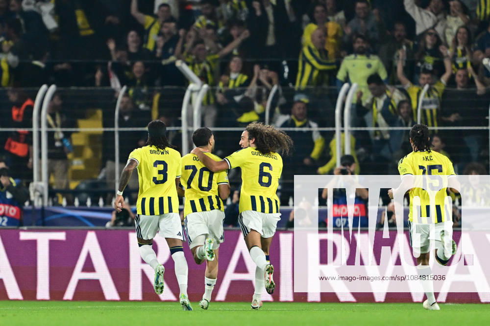 Fenerbahce v Slavia Prag - UEFA Champions League ISTANBUL, TURKIYE - OCTOBER 20: Oguz Aydin of Fenerbahce celebrates after scoring a goal during the UEFA Champions League Week 3 match between Fenerbahce and Slavia Prag at Chobani Stadium, on October 20, 2026 in Istanbul, Turkiye. Serhat Cagdas Anadolu Istanbul Turkey. Editorial use only. Please get in touch for any other usage.