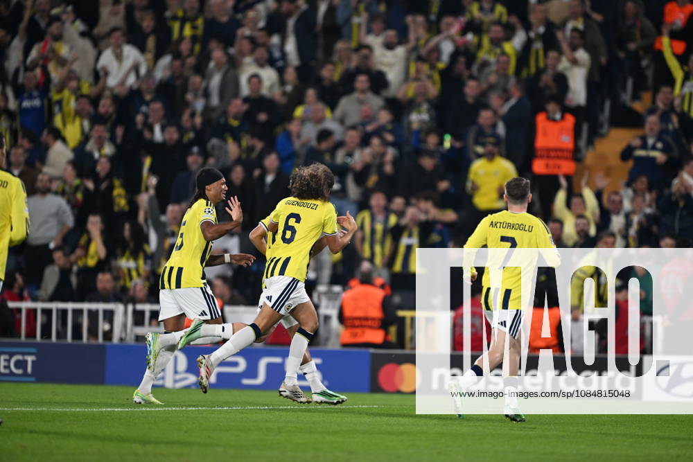 Fenerbahce v Slavia Prag - UEFA Champions League ISTANBUL, TURKIYE - OCTOBER 20: Oguz Aydin of Fenerbahce celebrates after scoring a goal during the UEFA Champions League Week 3 match between Fenerbahce and Slavia Prag at Chobani Stadium, on October 20, 2026 in Istanbul, Turkiye. Oguz Yeter Anadolu Istanbul Turkey. Editorial use only. Please get in touch for any other usage.