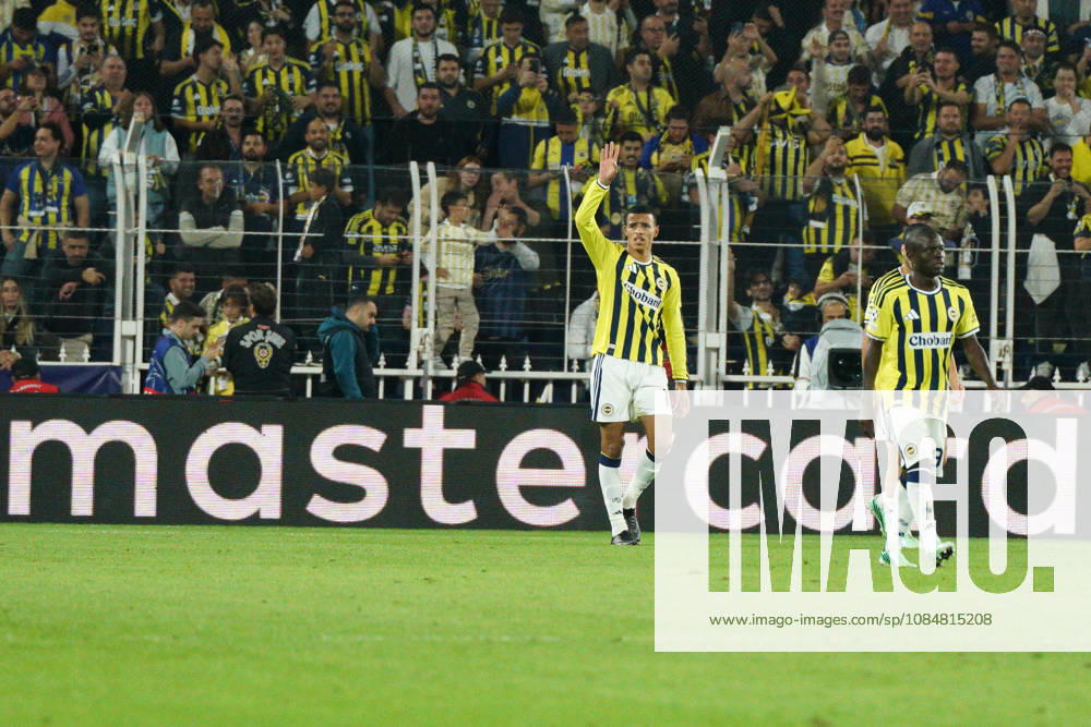 Mason Greenwood (C) of Fenerbahce celebrates after scoring his team s first goal during the UEFA Champions League - League Phase, Matchday 3 - football match between Fenerbahce and SK Slavia Praha at Sukru Saracoglu Stadium in Istanbul, Turkey, on October 20, 2026. Kadikoy Turkey - ZUMAu194 20261020_zip_u194_021